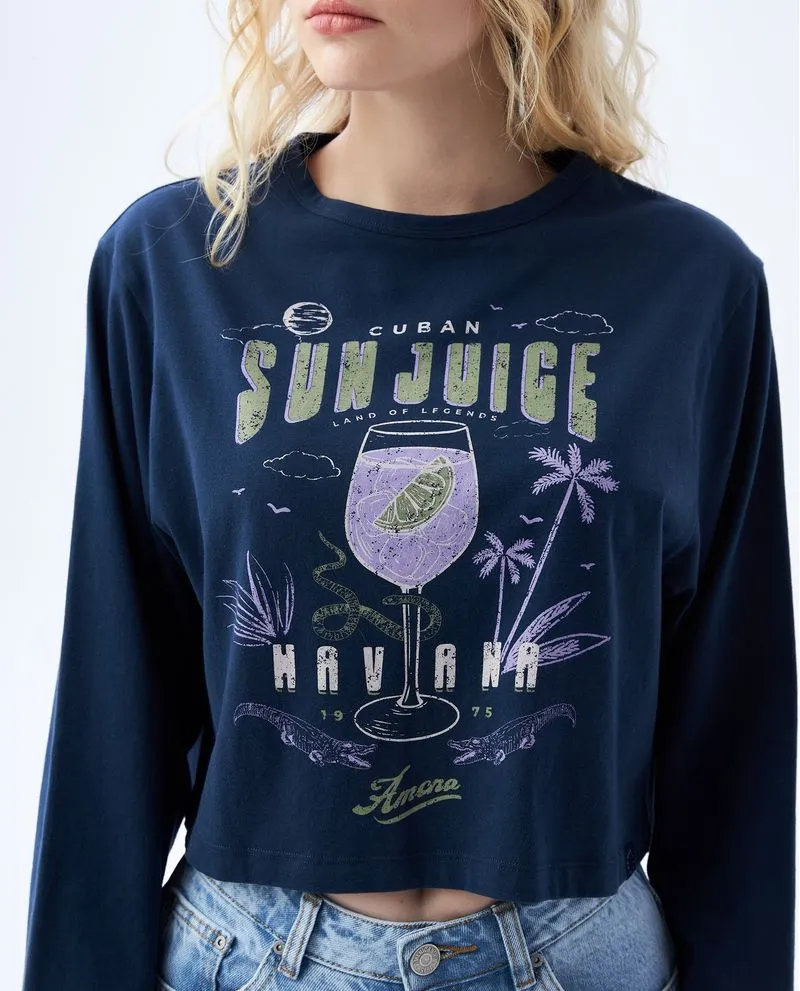 Camiseta manga larga para mujer