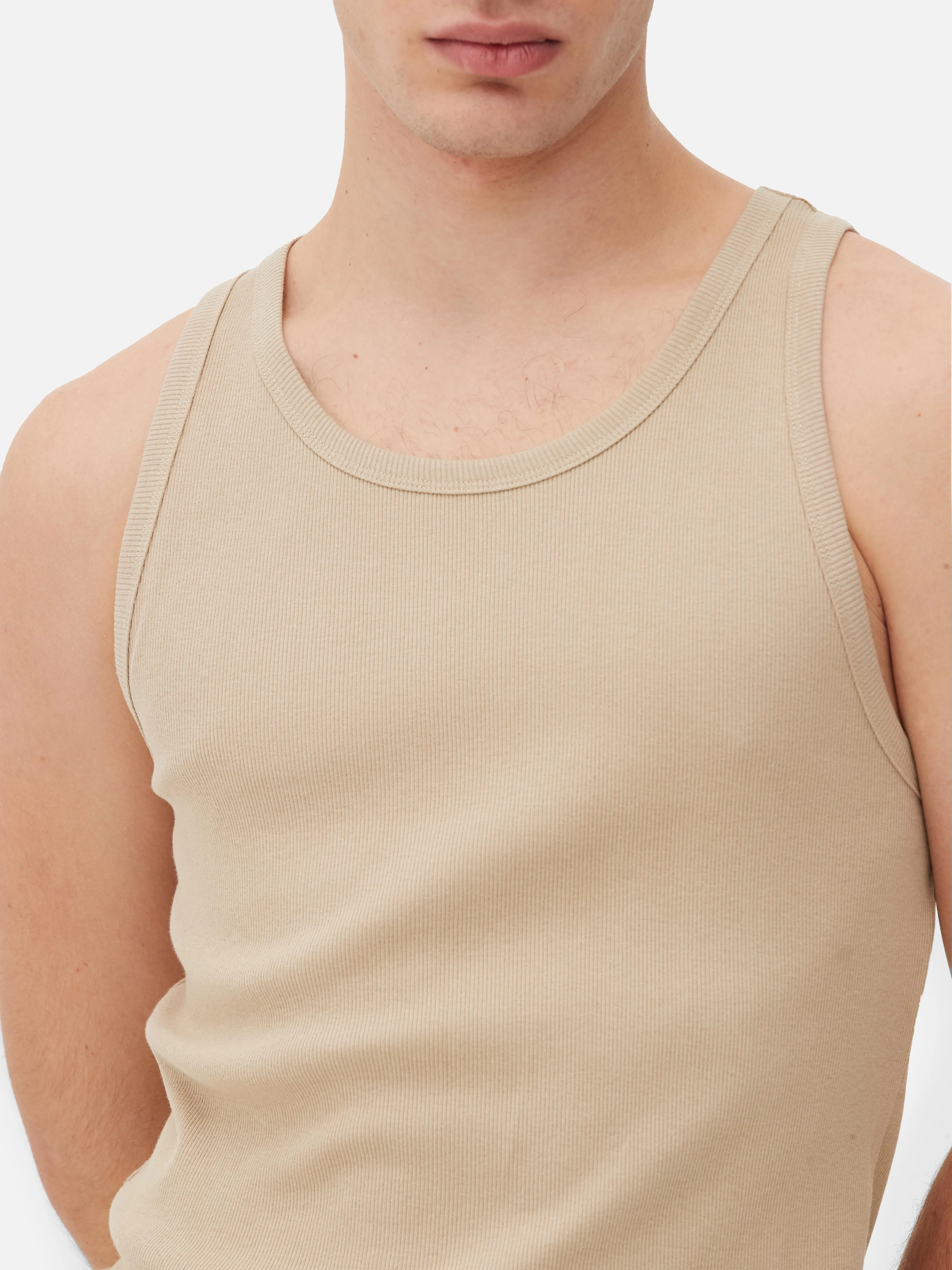 Camiseta sin mangas acanalada