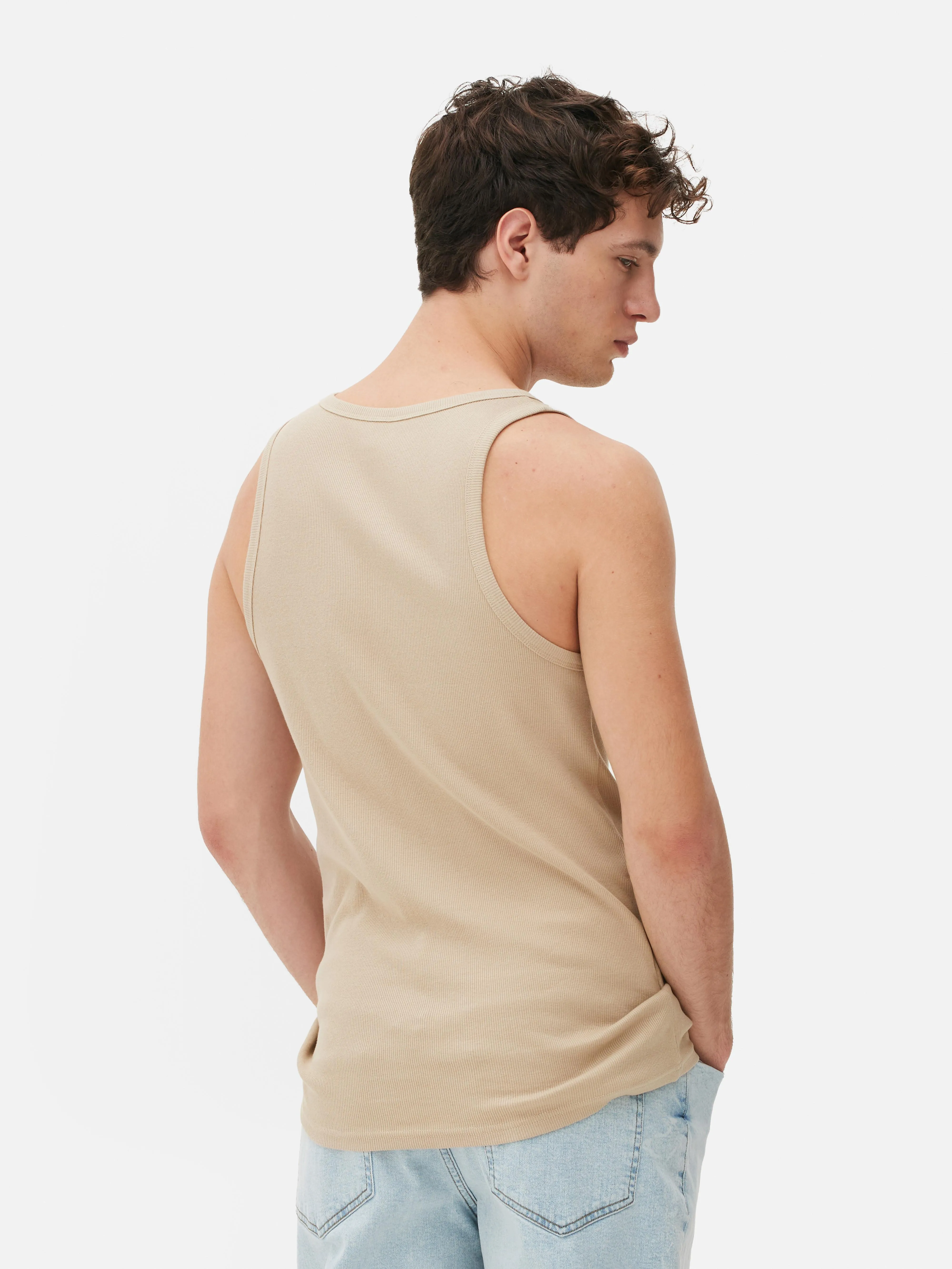 Camiseta sin mangas acanalada