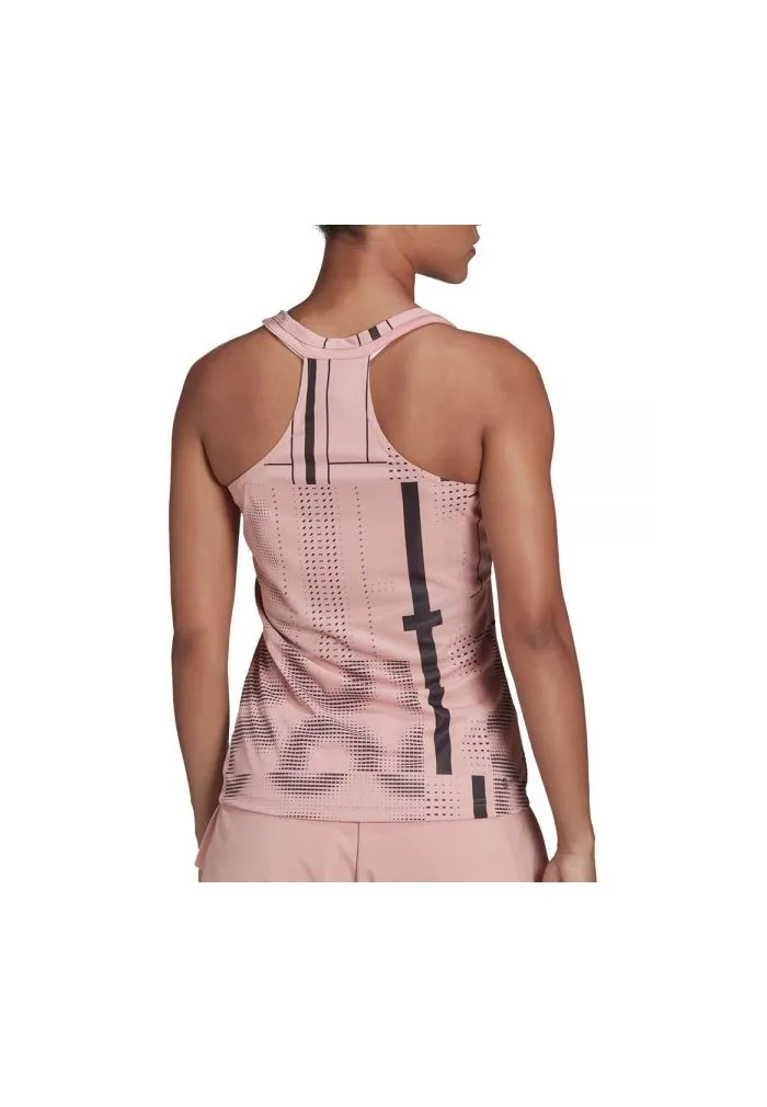 CAMISETA TIRANTES CLUB TENNIS GRAPHIC ADIDAS ROSA MUJER