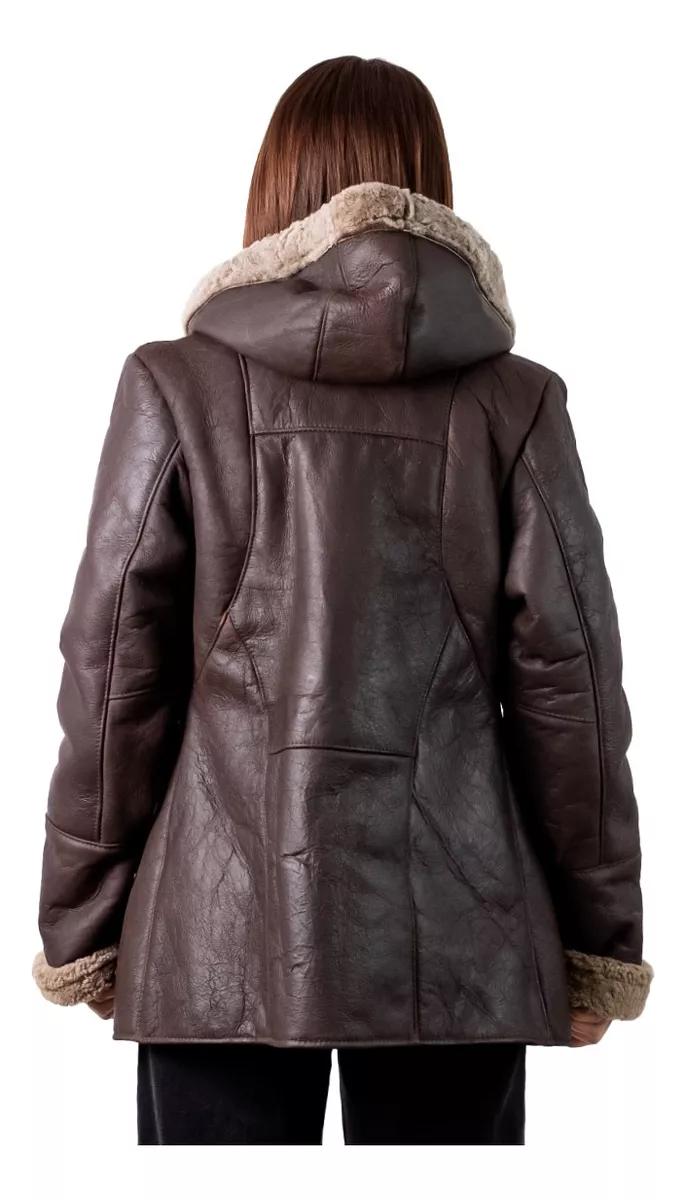 CAMPERA DE CUERO DE OVEJA DE MUJER AZUL  MODELO: 304