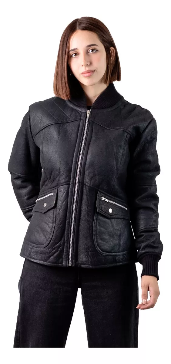 CAMPERA DE CUERO DE OVEJA DE MUJER  MODELO: 110