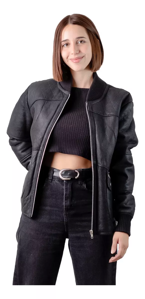 CAMPERA DE CUERO DE OVEJA DE MUJER  MODELO: 110
