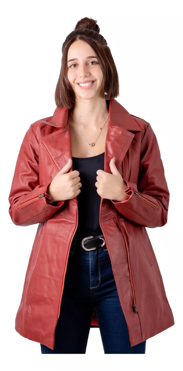 CAMPERA DE CUERO VACUNO 100% LEGITIMO DE MUJER  ART: 333