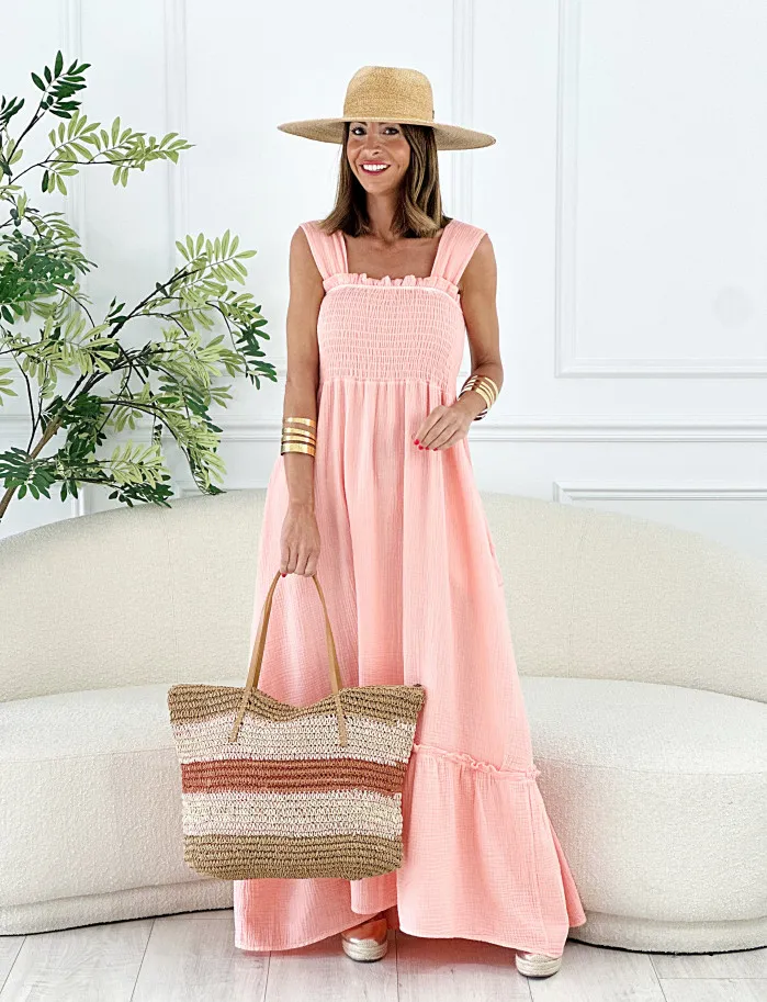 Capazo summer rafia teja