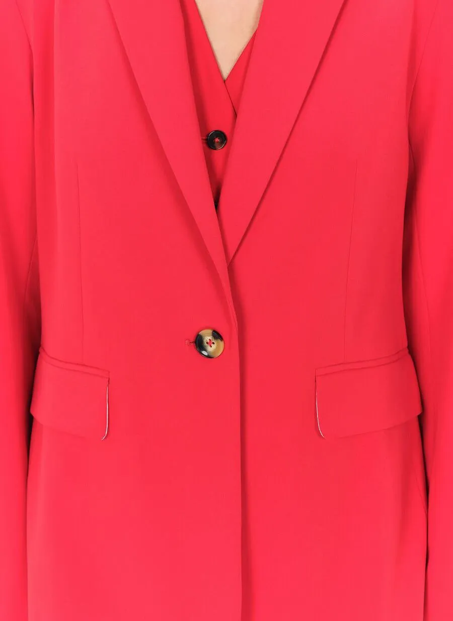 CAROLL VOLGA  CHAQUETA SASTRE RECTA EN ROJO