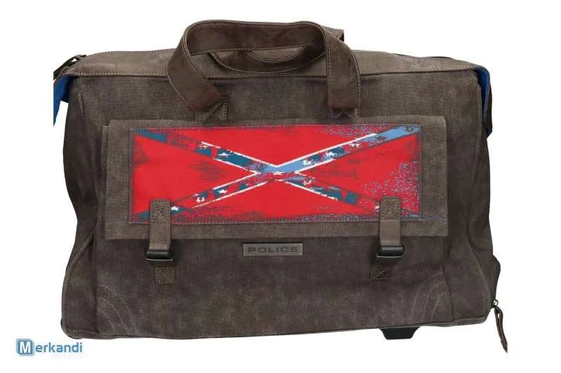 CARRO POLICE FLAG, BOLSA DE VIAJE (PT0290) EN MARRóN Y NEGRO  MERCANCíA 1A