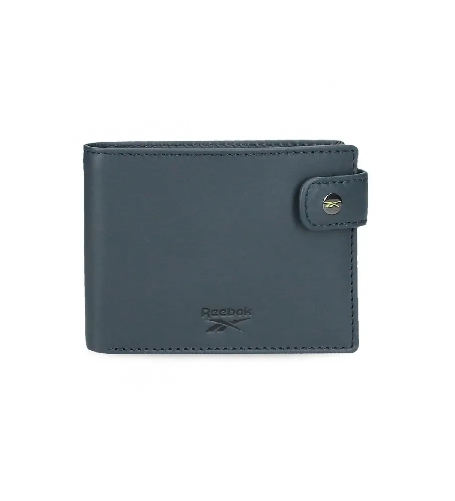 Cartera horizontal Switch con cierre de click marino