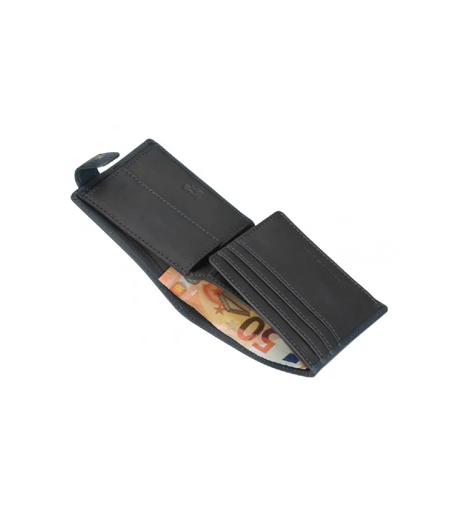 Cartera horizontal Switch con cierre de click marino