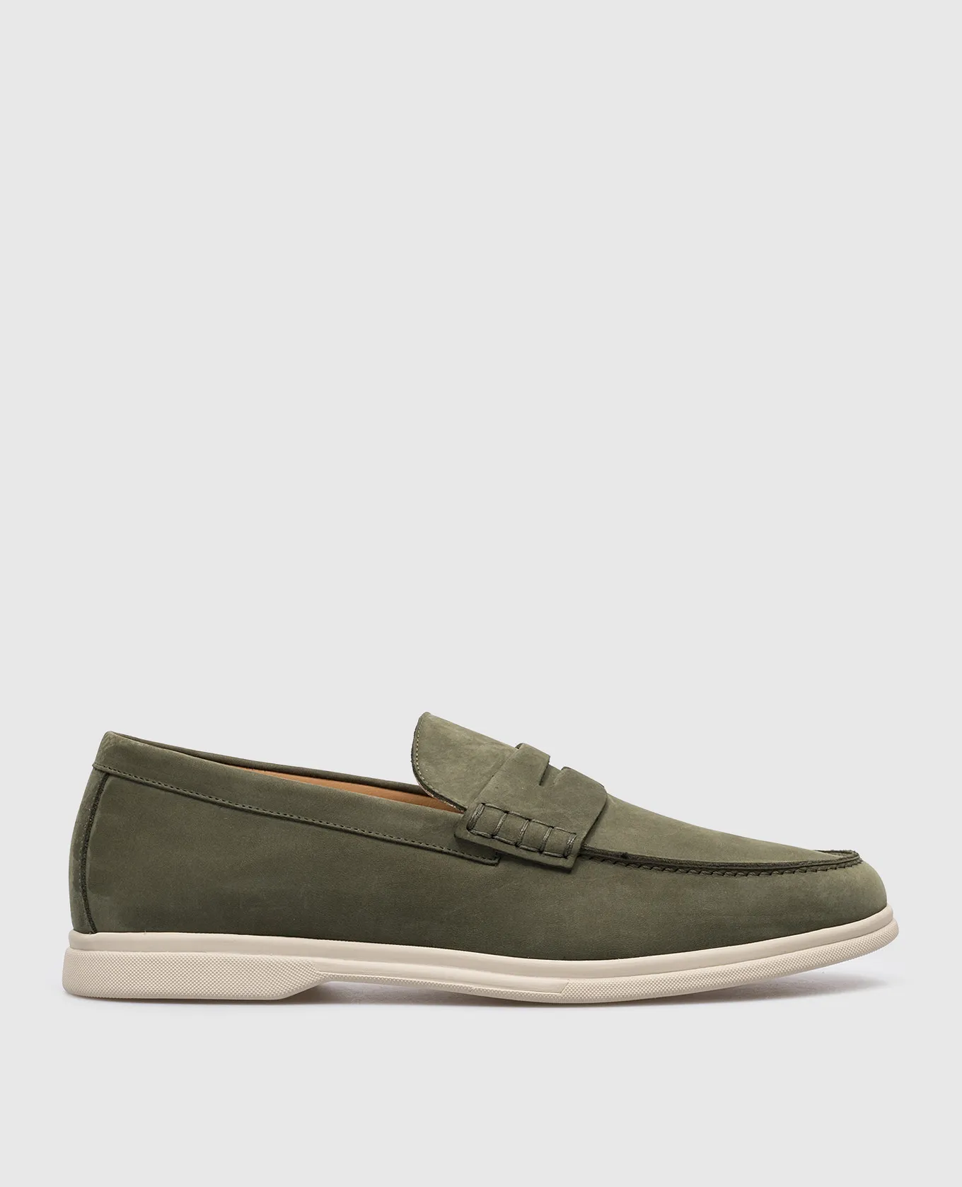 Cashmere&Whiskey Green leather loafers