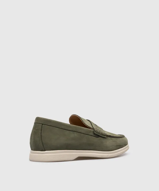 Cashmere&Whiskey Green leather loafers