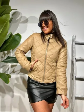 Cazadora Polipiel ALINORE Tostado