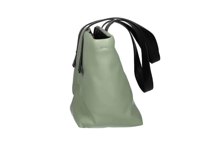 Cesta Verde Manzana Con Asas Negras