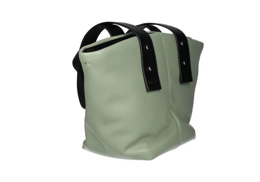 Cesta Verde Manzana Con Asas Negras