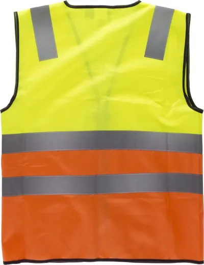 Chaleco bicolor AV con cierre de cremallera Amarillo / Naranja