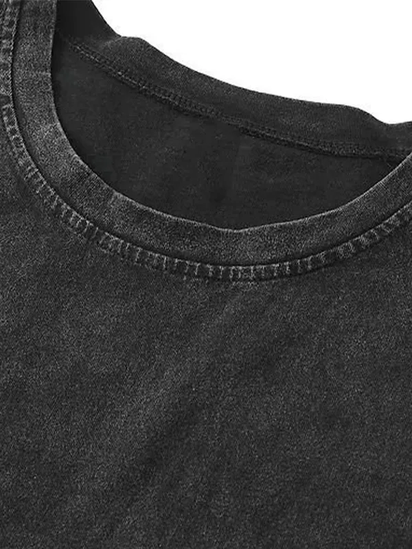 Chaleco con estampado de letras desgastadas para hombre