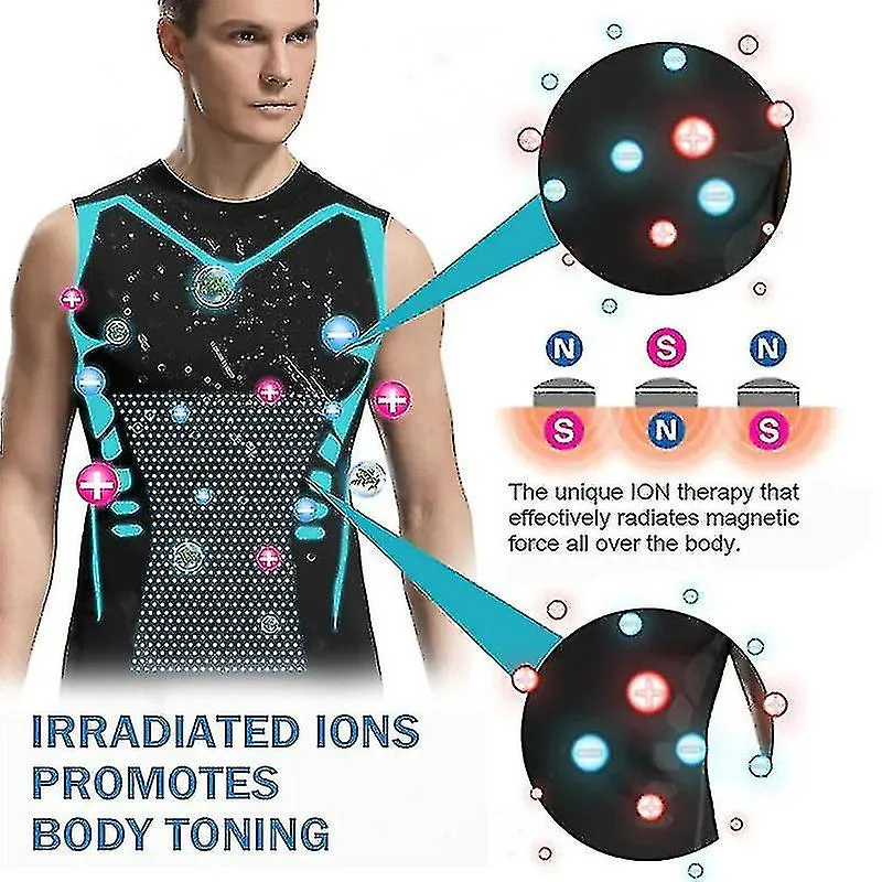 Chaleco corrector de postura para hombre, camisa sin mangas de forma iónica