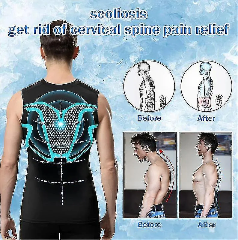 Chaleco corrector de postura para hombre, camisa sin mangas de forma iónica