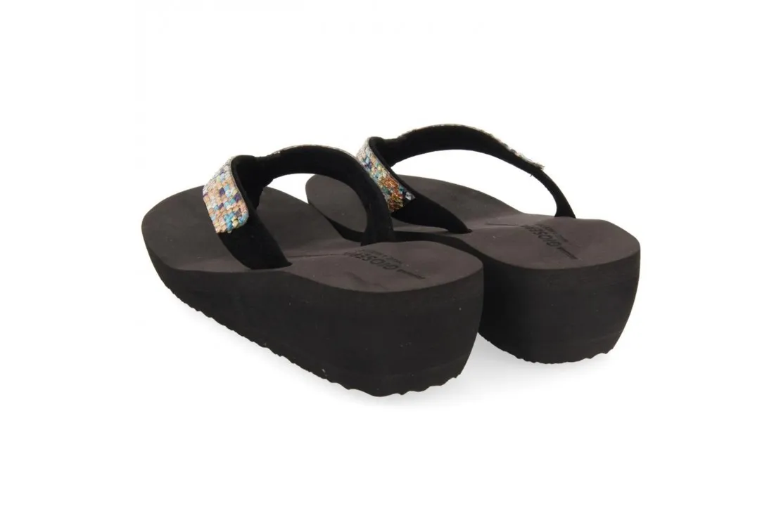 CHANCLAS NEGRAS DE CUNA PARA MUJER LABICO Gioseppo