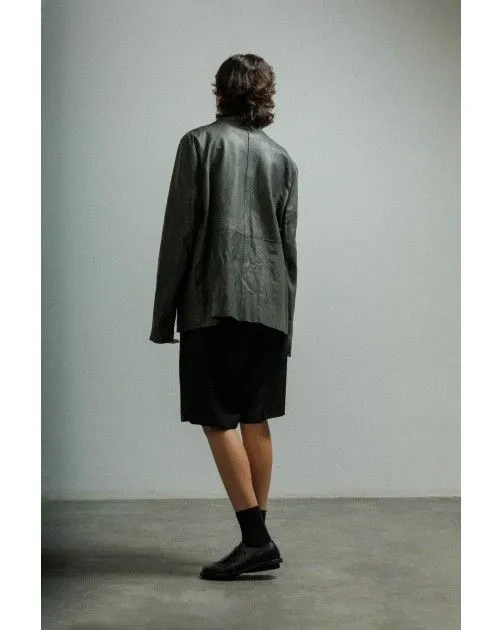 Chaqueta de cuero MUT SAND SHORT Gris
