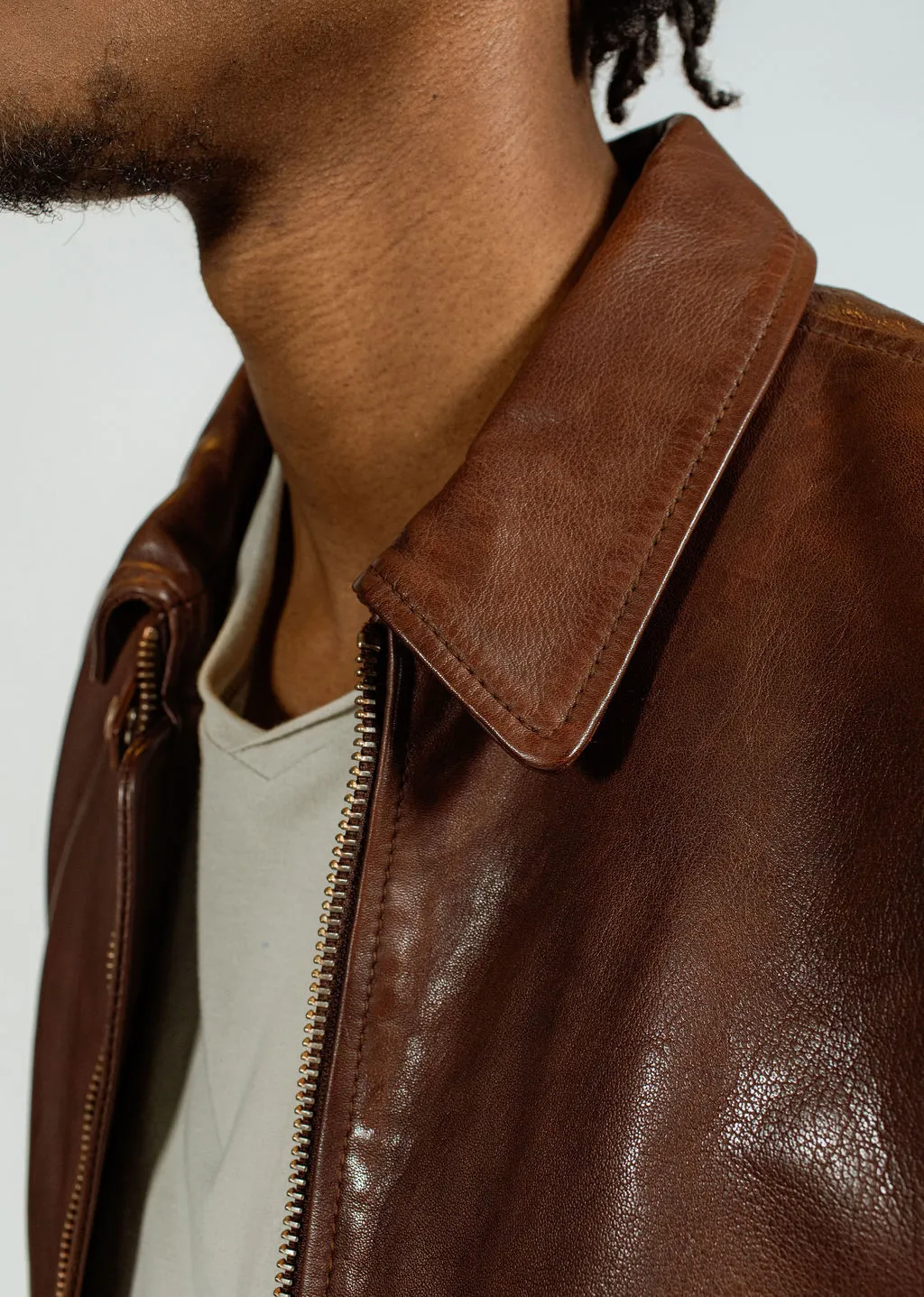 Chaqueta de cuero NORIS GREEN