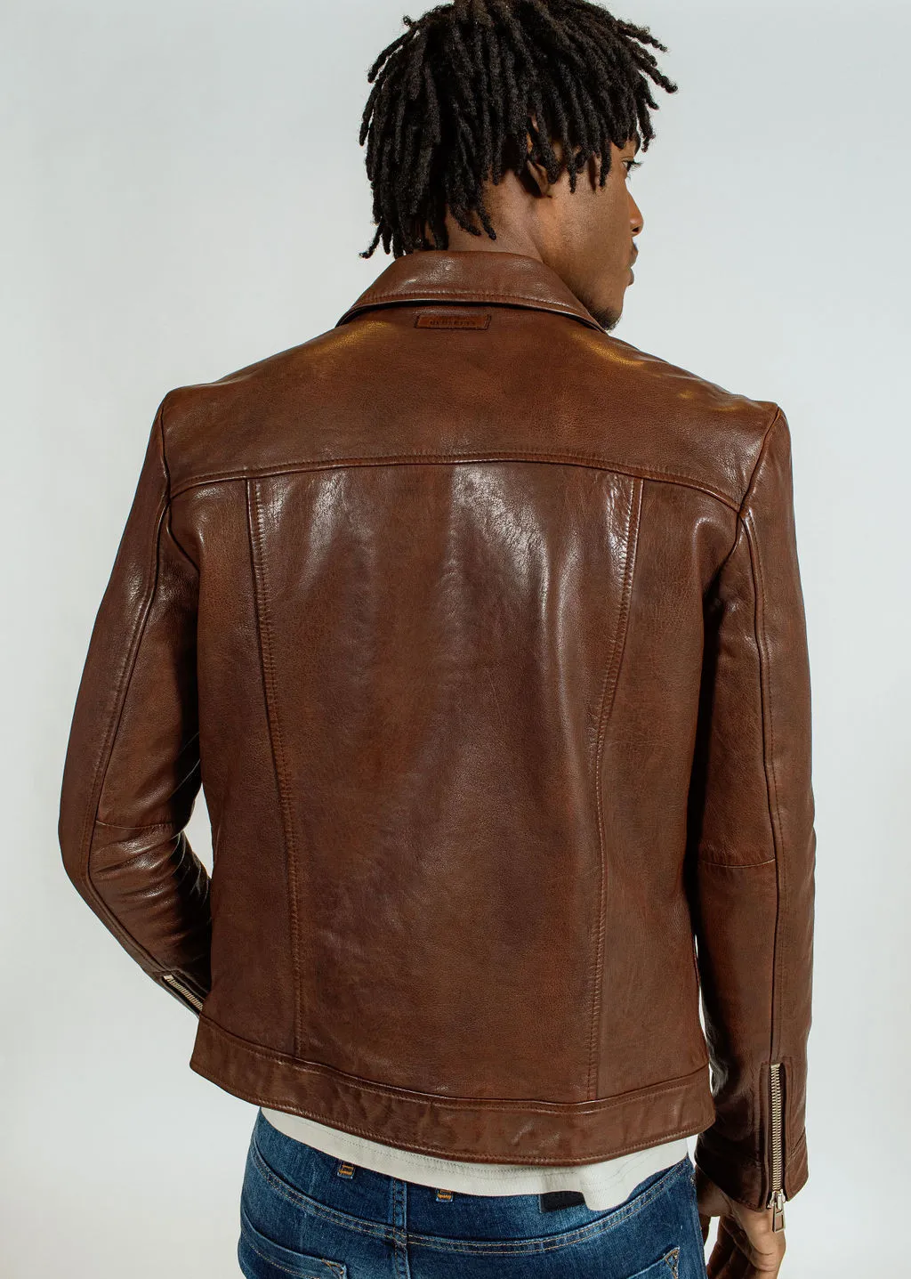 Chaqueta de cuero NORIS GREEN