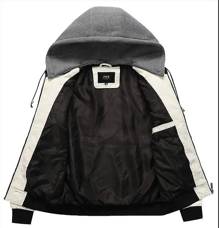 Chaqueta de cuero para hombre bordado Scorpion con capucha Chaqueta de moto