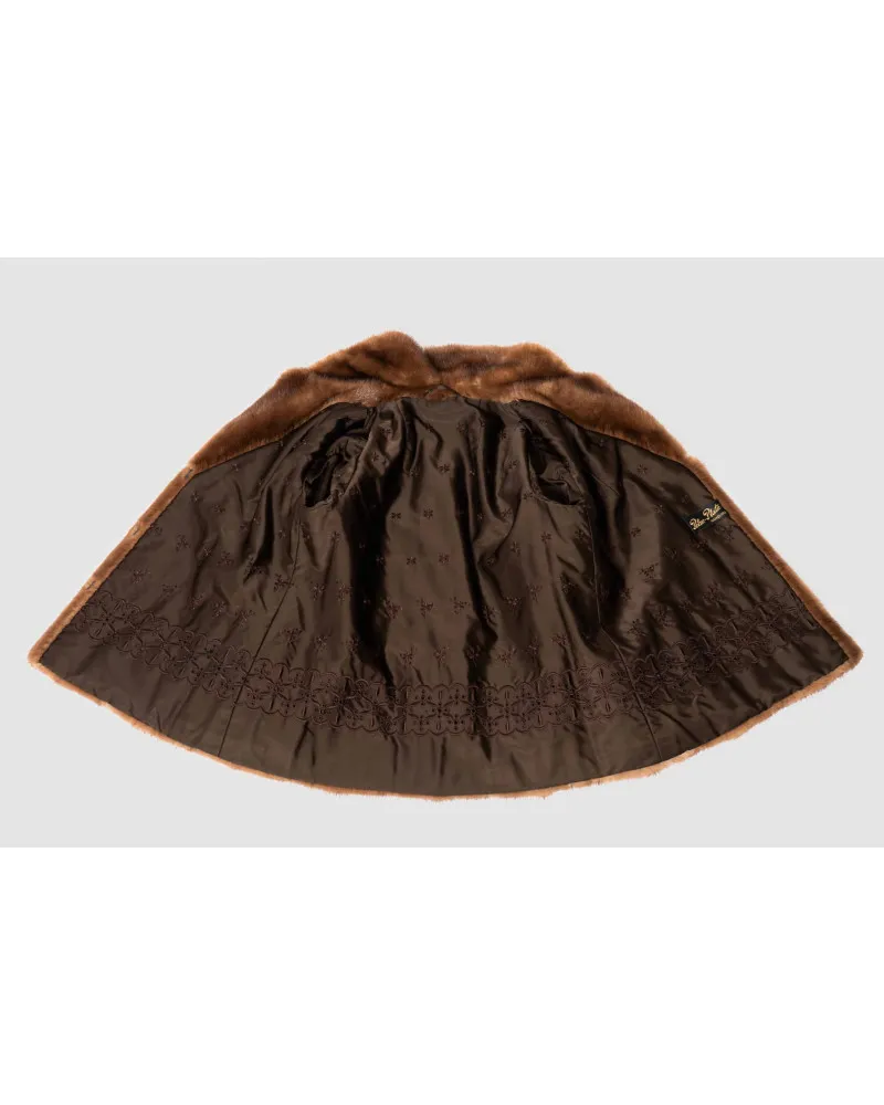 chaqueta de pelo marrón