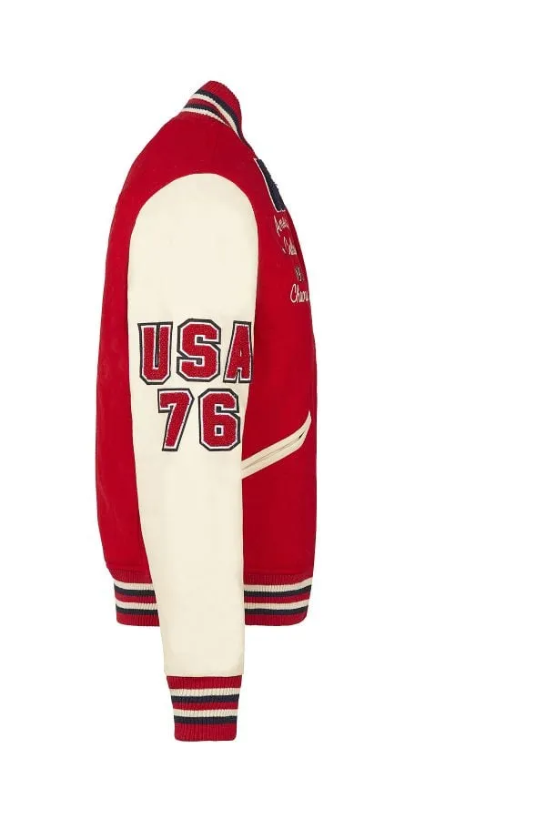 CHAQUETA HOMBRE AMERICAN COLLEGE AC10 RED BEIGE