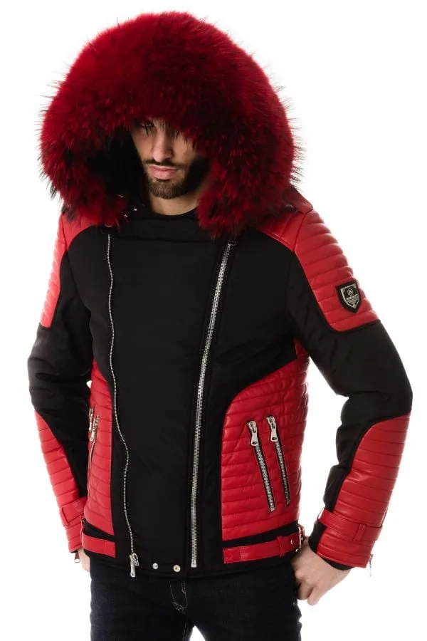 Chaqueta Hombre Horspist Vegas Noir Rouge Col Rouge