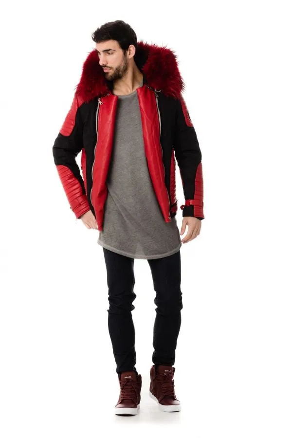 Chaqueta Hombre Horspist Vegas Noir Rouge Col Rouge