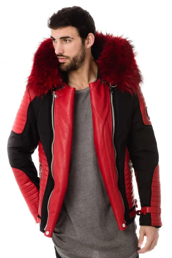 Chaqueta Hombre Horspist Vegas Noir Rouge Col Rouge