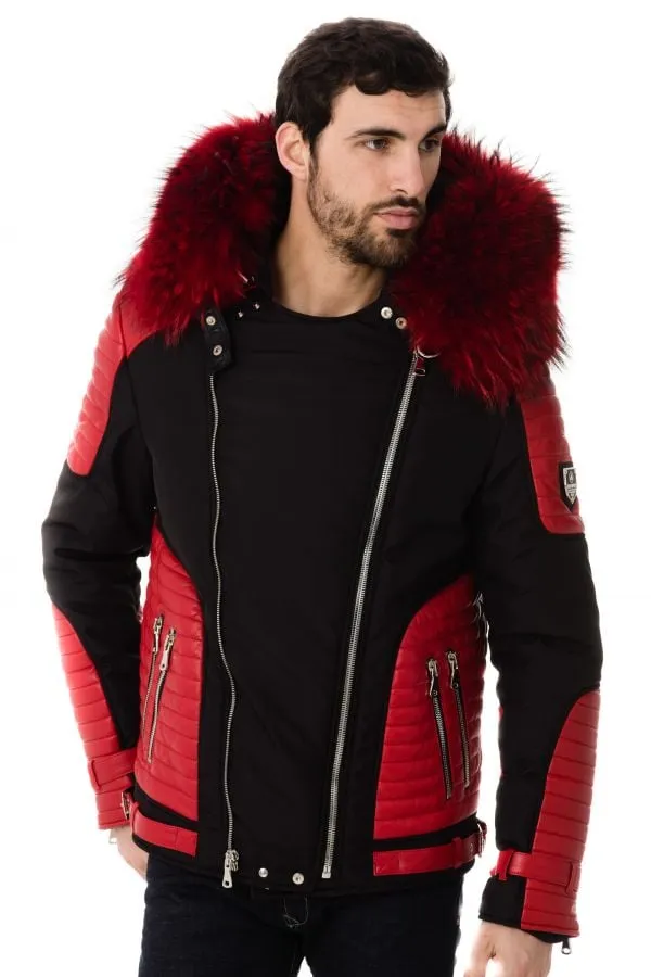 Chaqueta Hombre Horspist Vegas Noir Rouge Col Rouge
