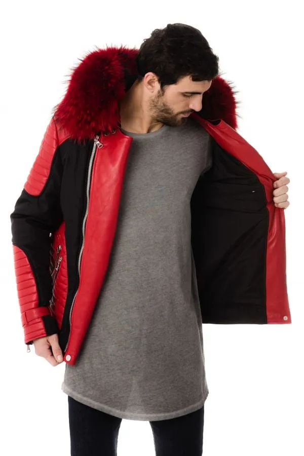 Chaqueta Hombre Horspist Vegas Noir Rouge Col Rouge