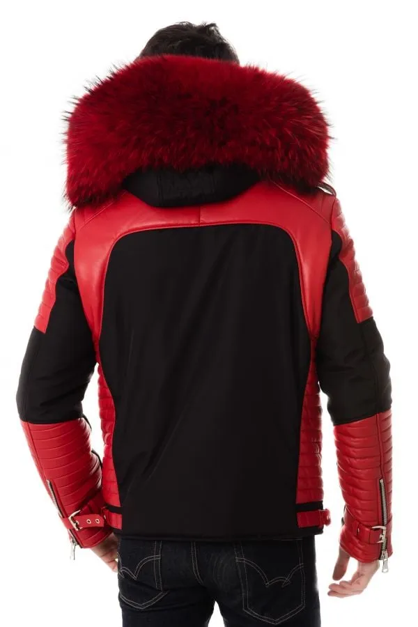 Chaqueta Hombre Horspist Vegas Noir Rouge Col Rouge