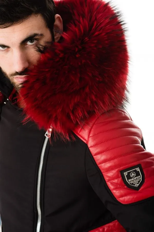Chaqueta Hombre Horspist Vegas Noir Rouge Col Rouge