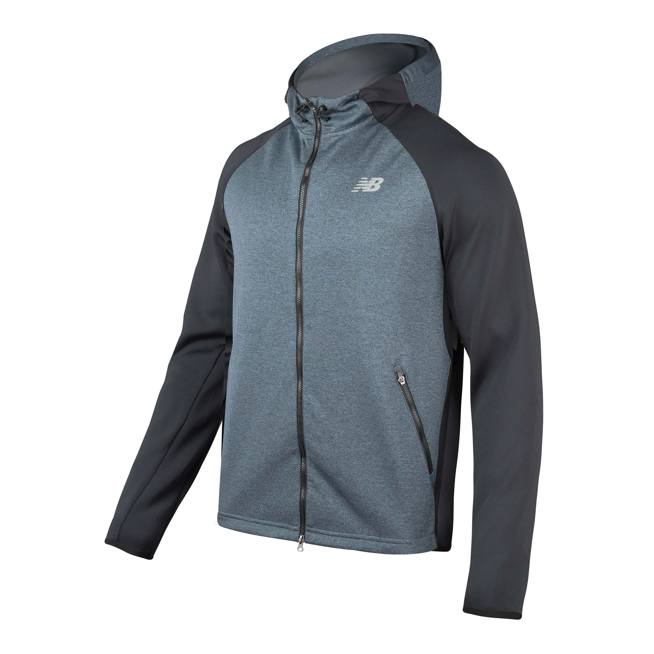 Chaqueta Hombre New Balance Bicolor Full Zip Azul Oscuro