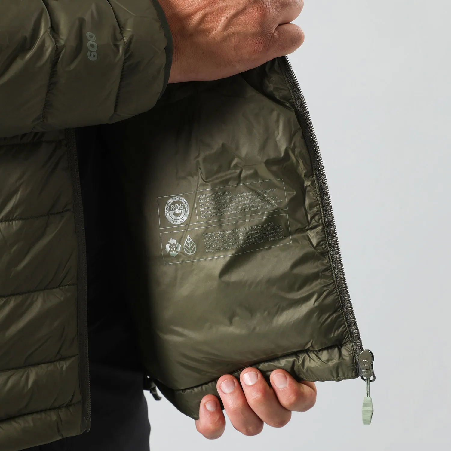 Chaqueta Hombre Pluma Andesgear Cucao Green