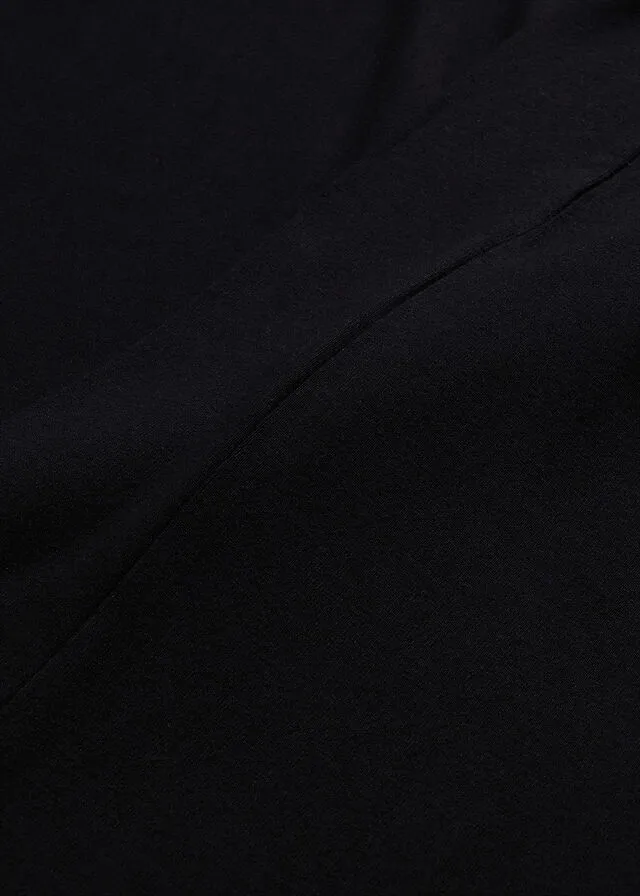 Chaqueta larga de manga larga Negro