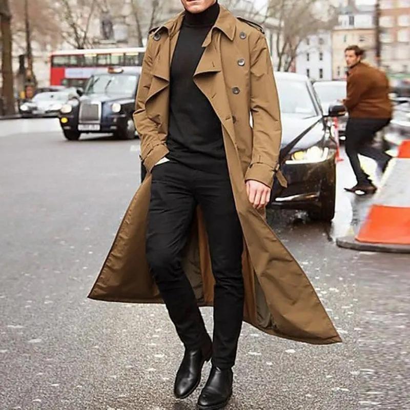 Chaqueta Larga Delgada Para Hombre
