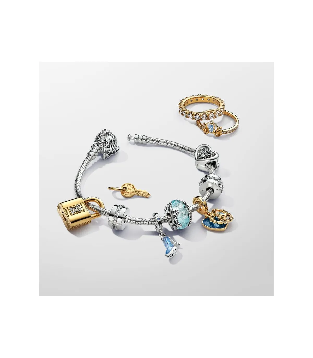 CHARM COLGANTE PANDORA DOBLE CARROZA & CORAZóN DE LA CENICIENTA DE DISNEY  763072C01