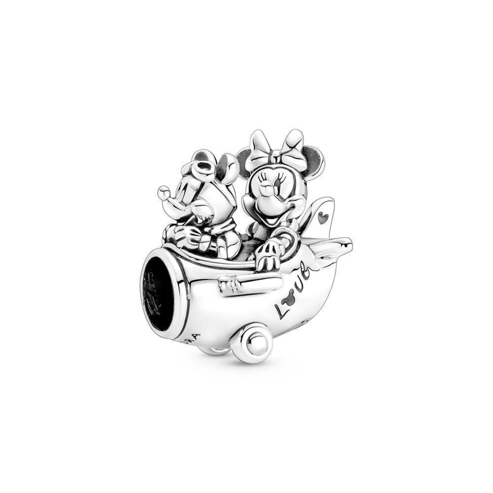 Charm en plata de ley Avión Mickey & Minnie Mouse de Disney