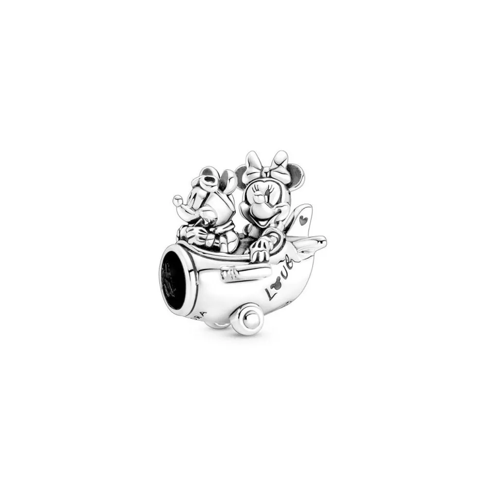 Charm en plata de ley Avión Mickey & Minnie Mouse de Disney