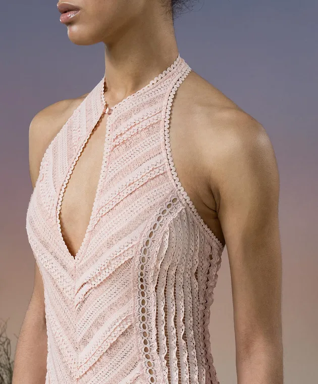 Charo Ruiz Massay pink dress with lace