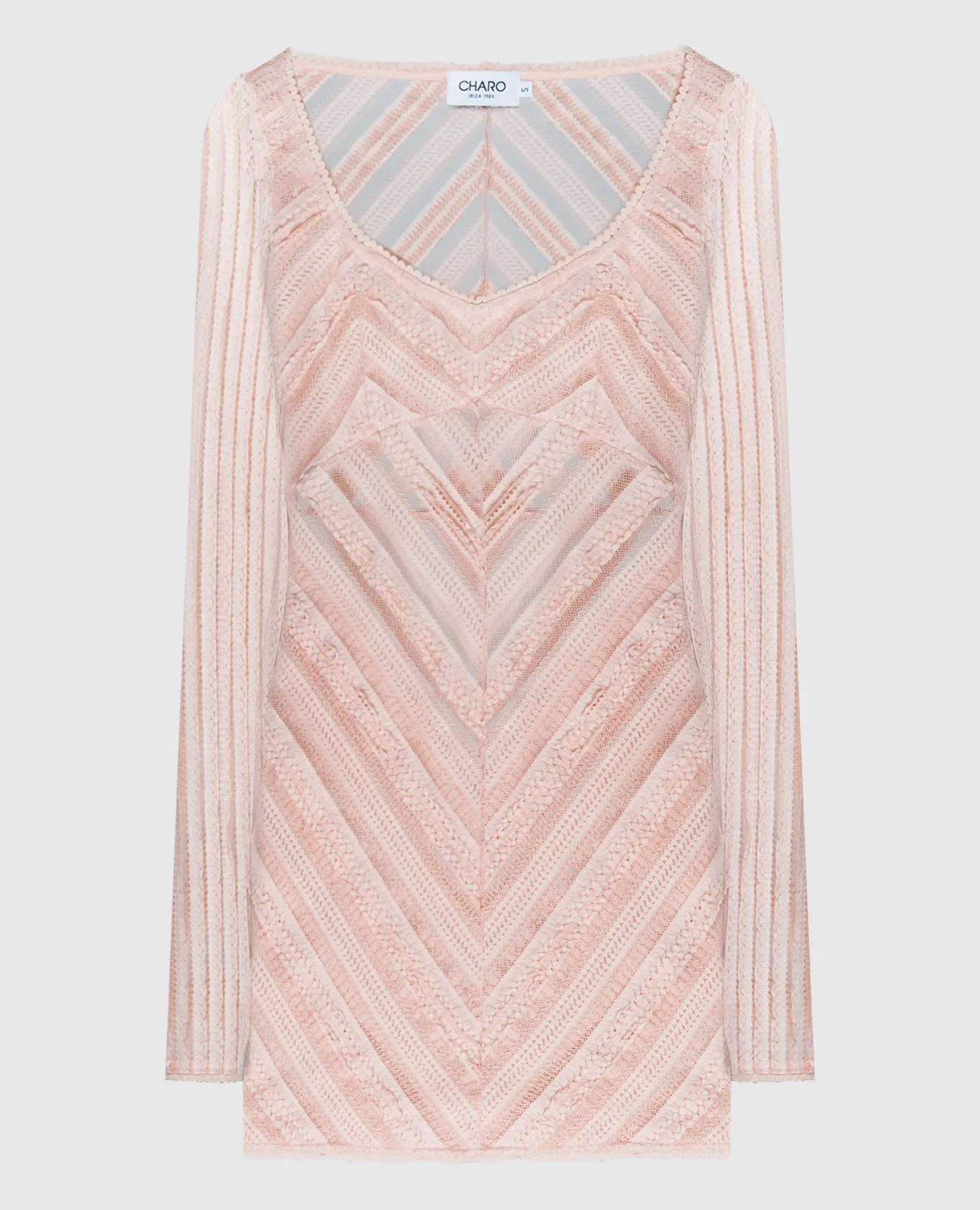 Charo Ruiz Pink Hadsy dress with lace