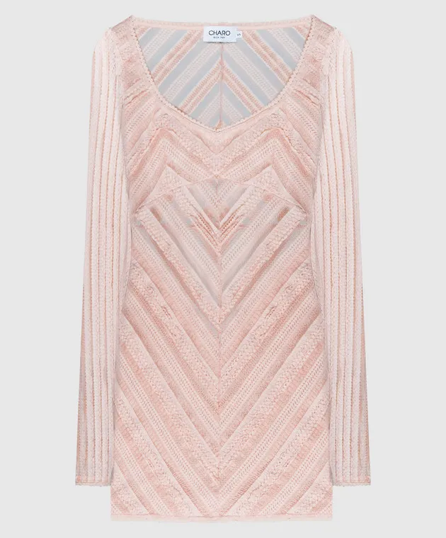Charo Ruiz Pink Hadsy dress with lace