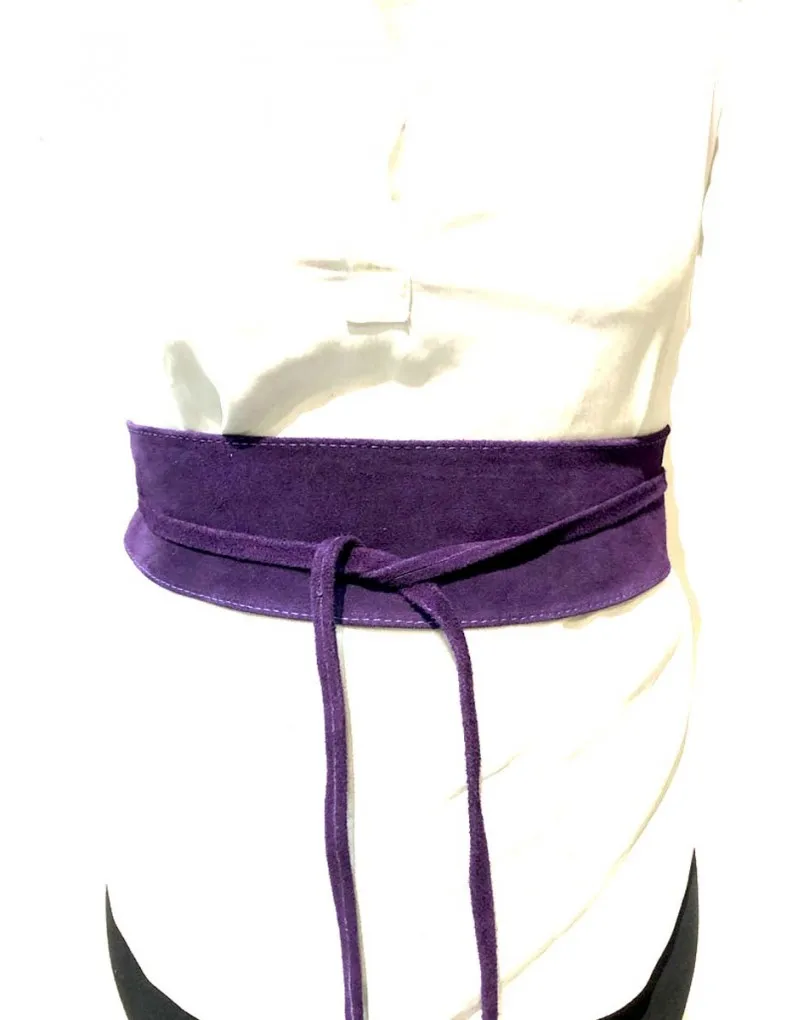 CINTURONES PARA MUJER MORADOS DE PIEL ANTE 