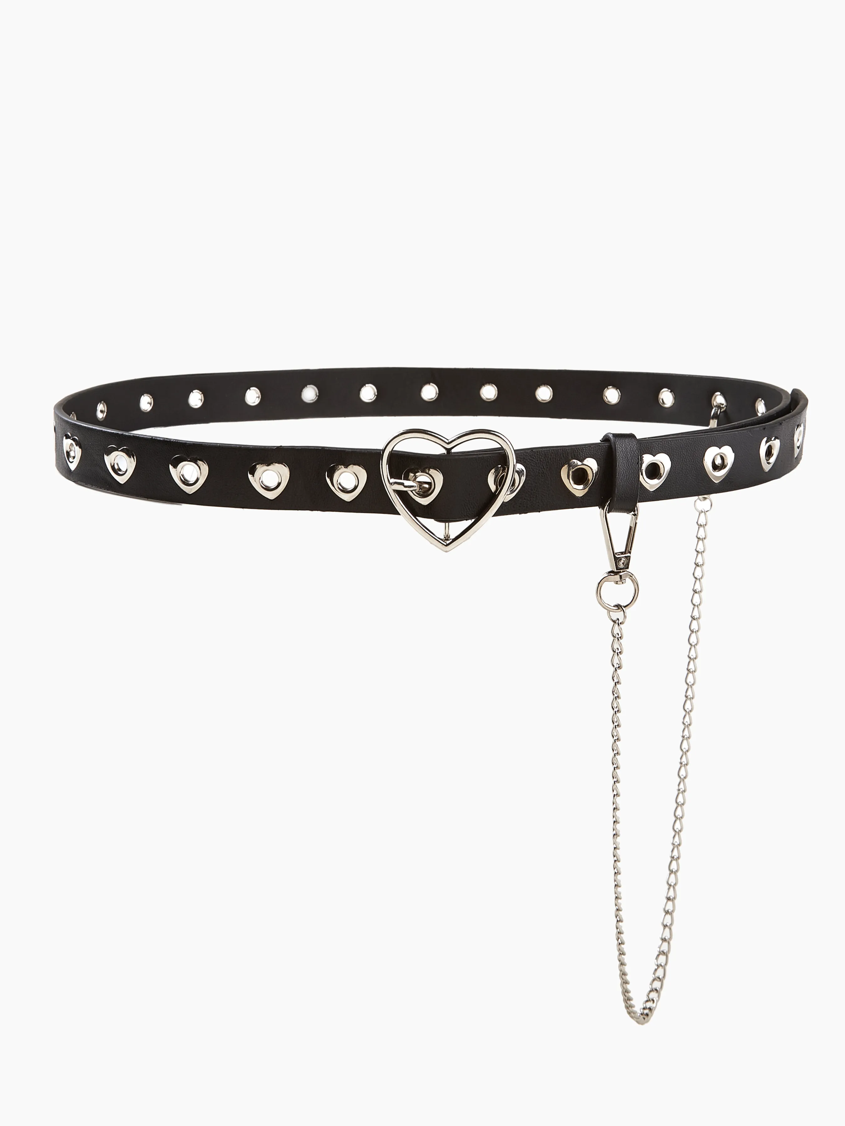  Cinturón con Hebilla de Metal Decorado con Corazón