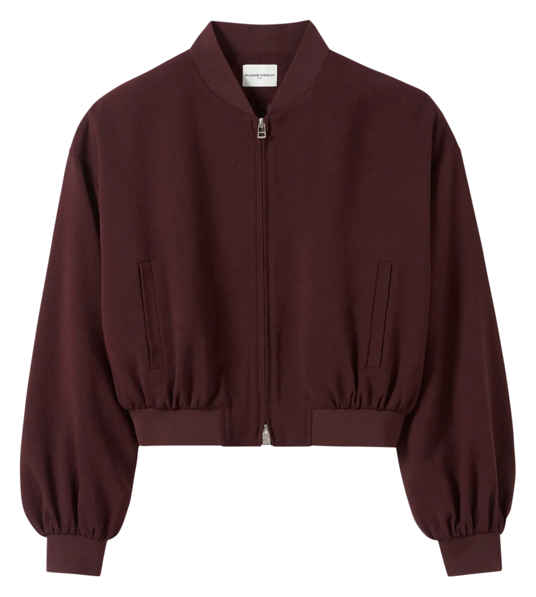 CLAUDIE PIERLOT Chaqueta estilo teddy holgada en marron