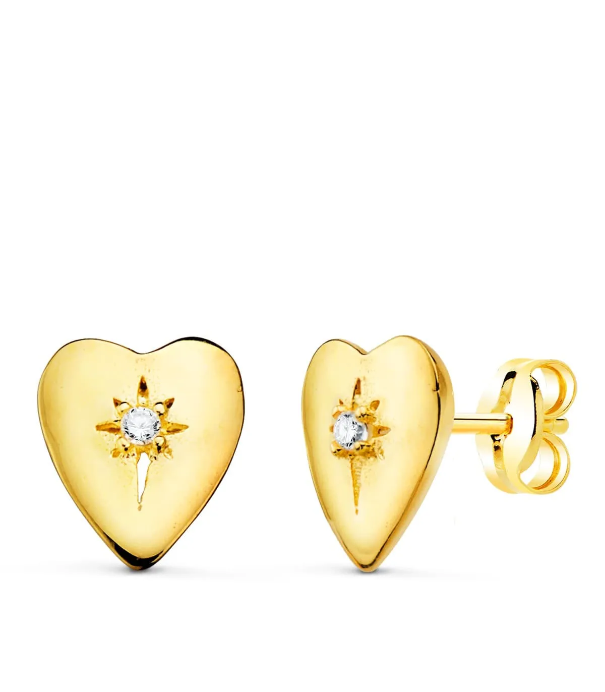 Clous d'oreilles Coeur Or 18K Glam